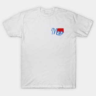 Moo1 red & blue logo left pectoral T-Shirt